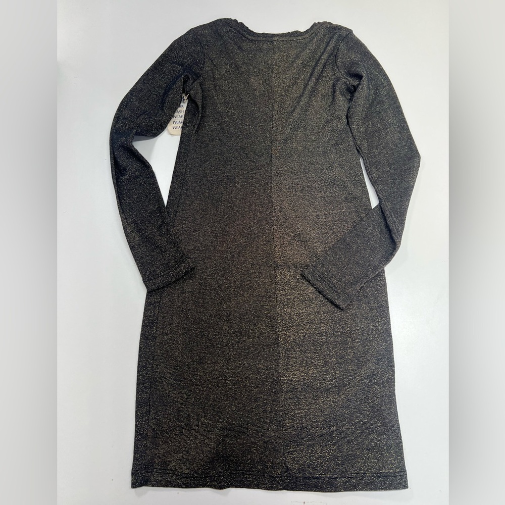 Nation Ltd Little Metallic Dress in Black Gold New With Tags Size Small - Picture 4 of 14